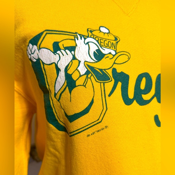Oregon Ducks Vintage Sweatshirt Men M  1987 Daffy Duck, Disney/Oregon - Picture 2 of 4